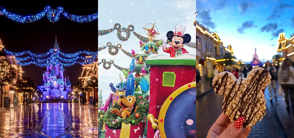 Disney Park in November: Christmas decorations, parades, and character meet-and-greets